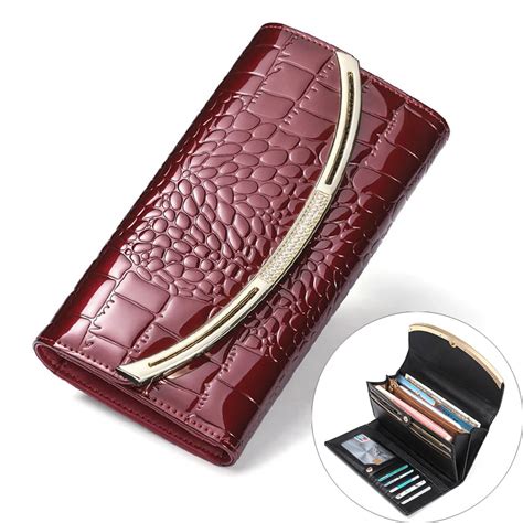 patent leather wallet ladies